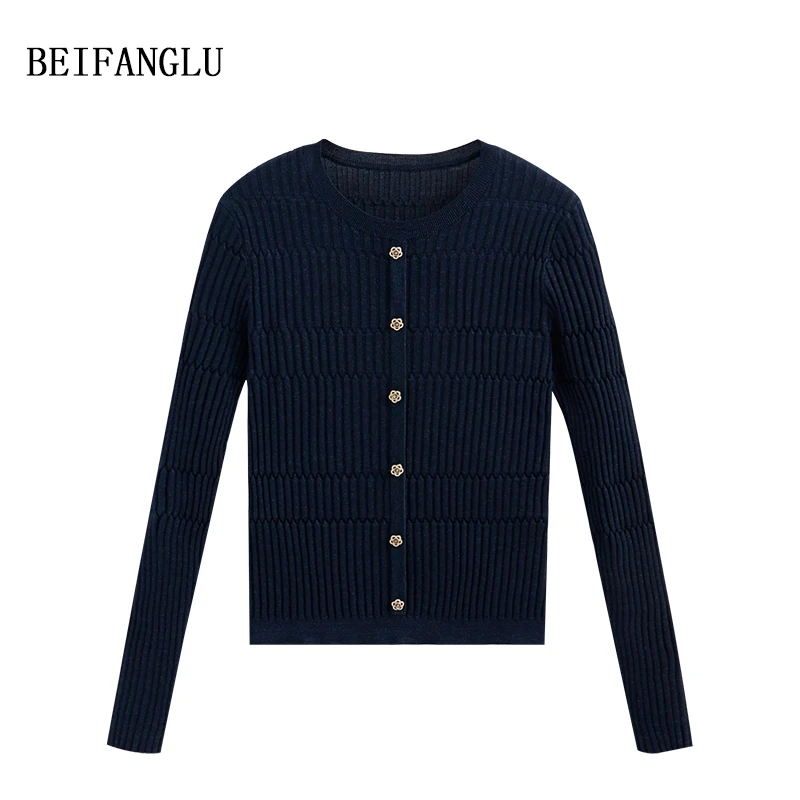 北方鹿【褶皱波浪纹】精纺羊毛秋冬显瘦修身亮丝女士针织打底衫1327