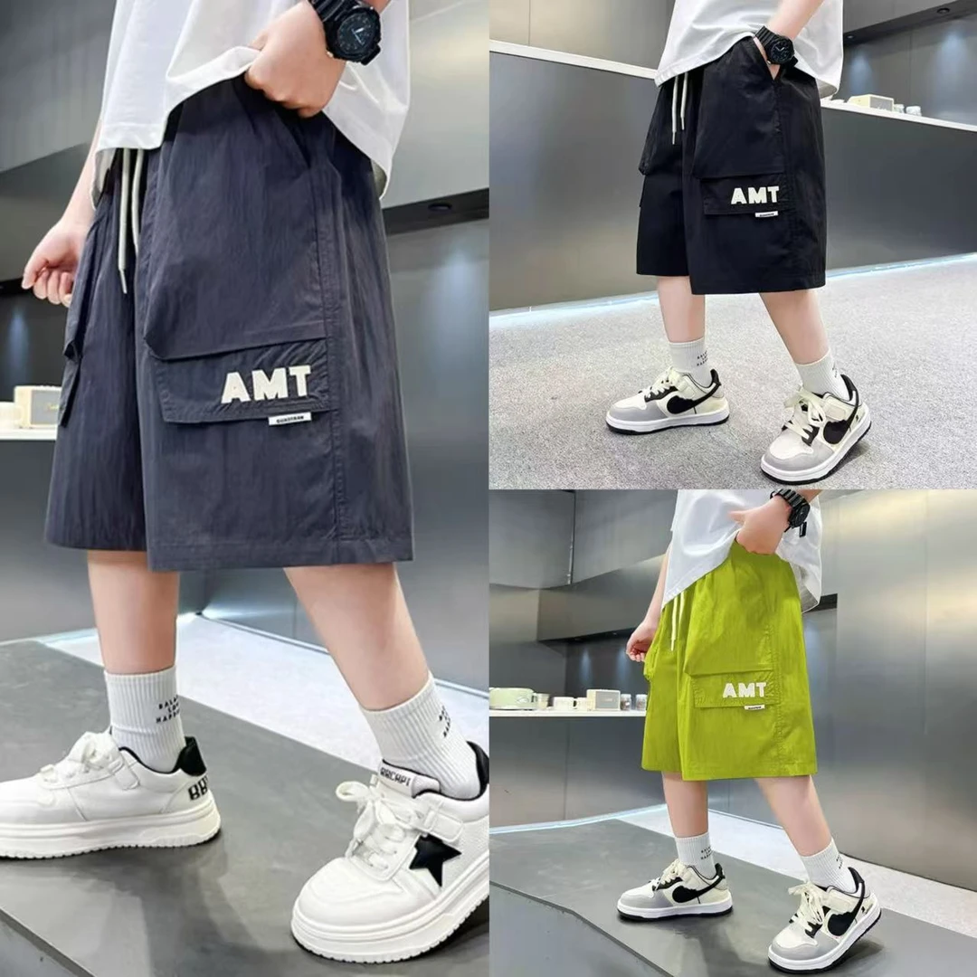 纯棉短裤童装潮款夏季新款韩版休闲裤薄款工装裤男中大童五分裤