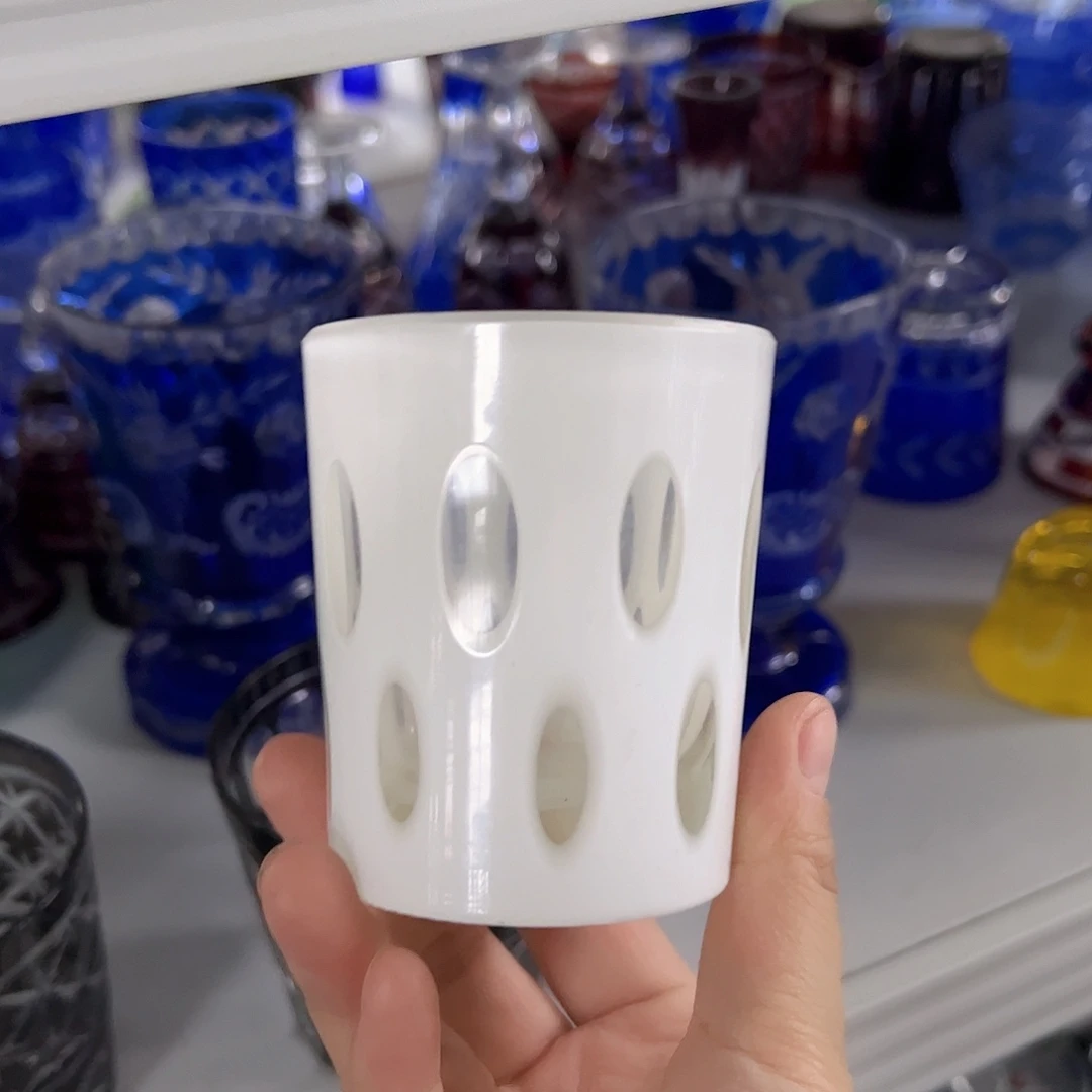 水晶玻璃高脚款微瑕一个