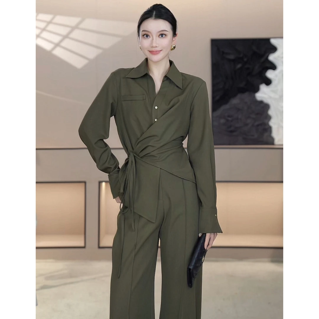 「京京」 秋季轻熟风干练利落修身时尚两件套套装HBZW652122