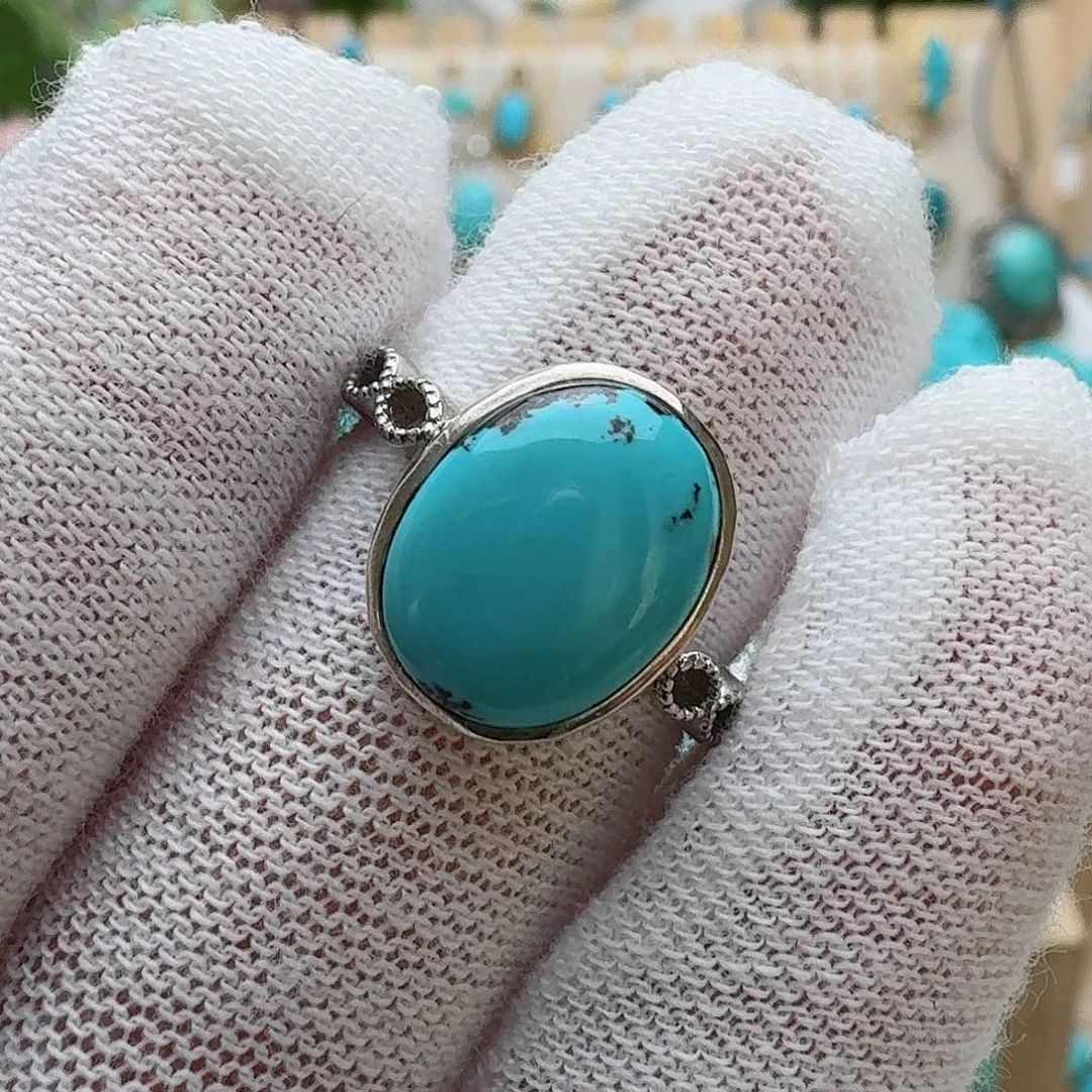 绿松石珠宝奇石银S925镶嵌