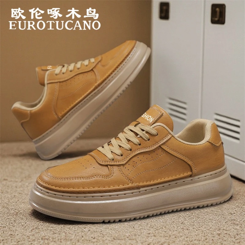 欧伦啄木鸟EUROTUCANO男鞋冬季舒适百搭运动休闲板鞋子男款工装鞋