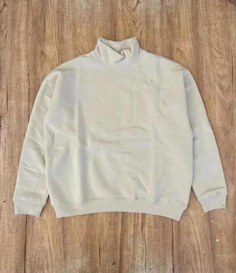 269-秋冬米色加绒卫衣，男女潮牌刺绣，宽松版bill maher