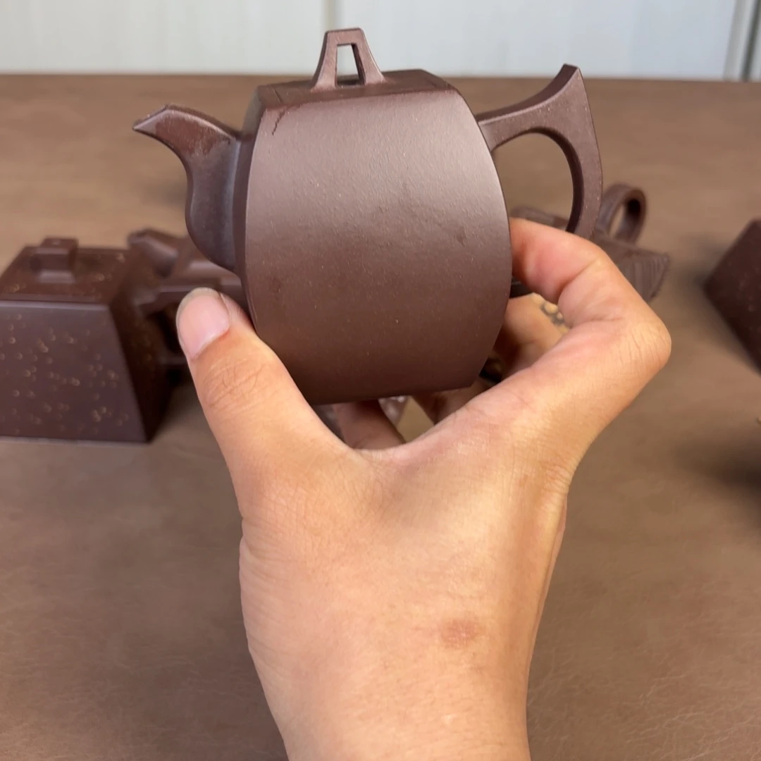 六*全手工紫泥素器容四方高款170cc