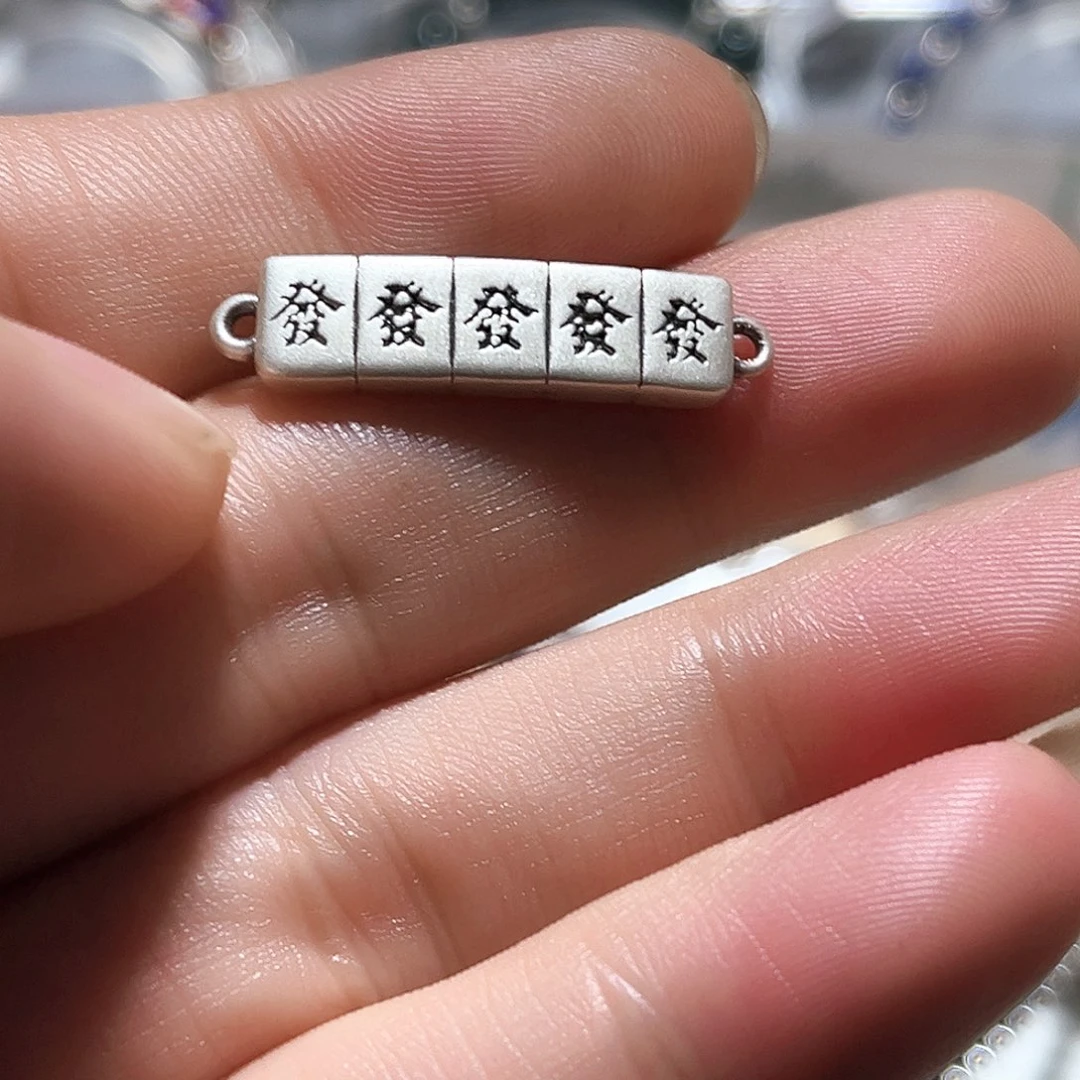 珐琅吊坠足银0009