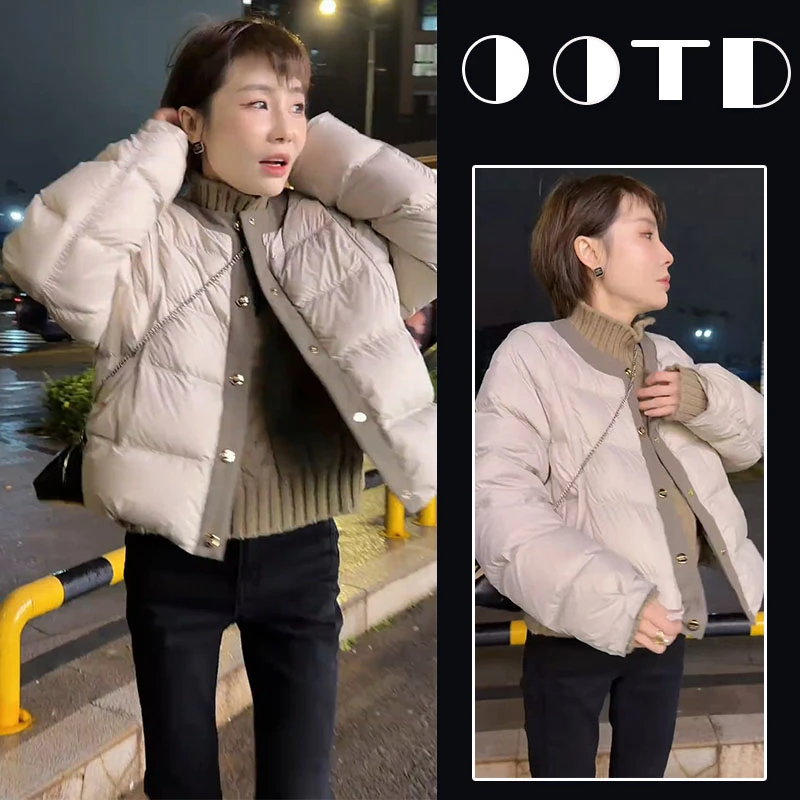 今年流行穿搭一整套女新款2025早秋宽松棉服外套时尚裤子两件套