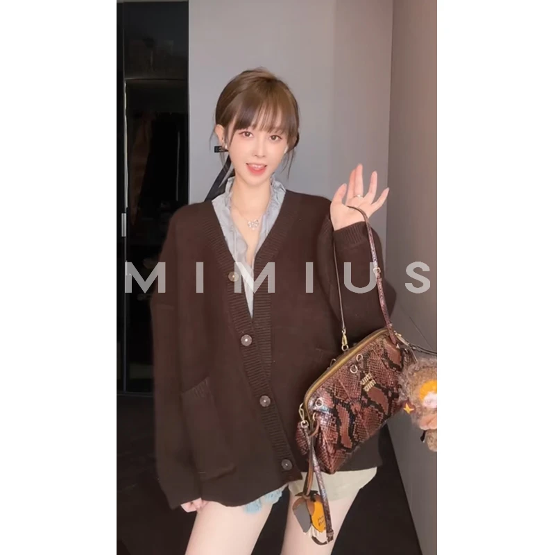 【mimius】喵喵 温柔慵懒感宽松显瘦毛衣针织开衫 WG09120