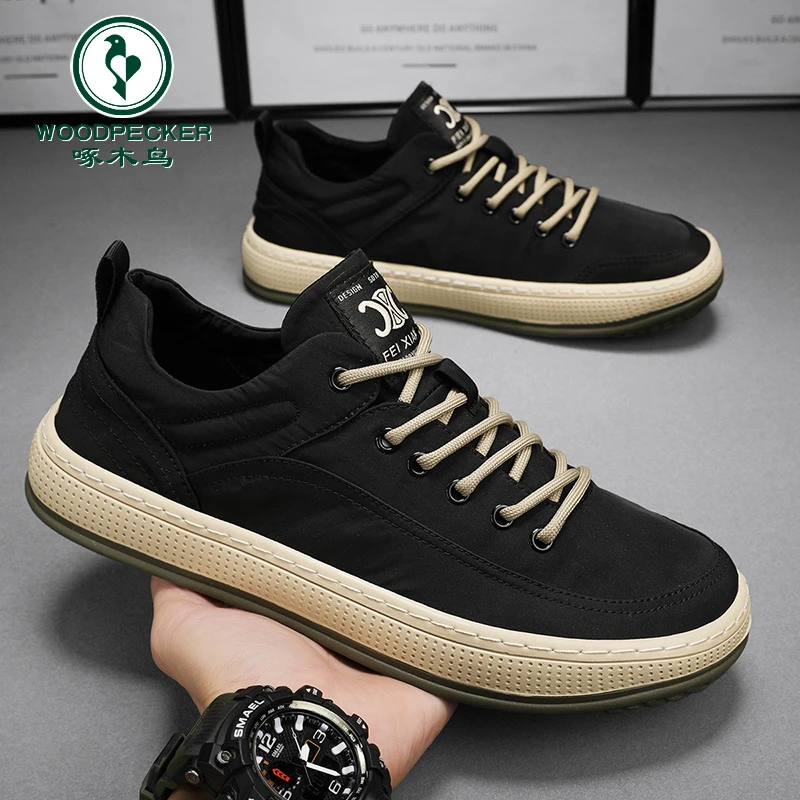 啄木鸟男鞋男士开车专用鞋子男款帆布鞋男鞋子上班爆款新款板鞋男