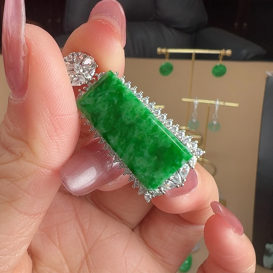 翡翠银S925镶嵌颈饰