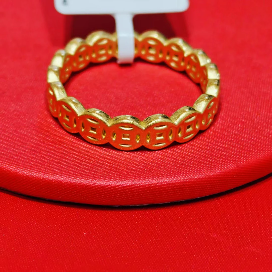 【莹莹专享】 足金999饰品 钱多多戒指 11# GP 1.88