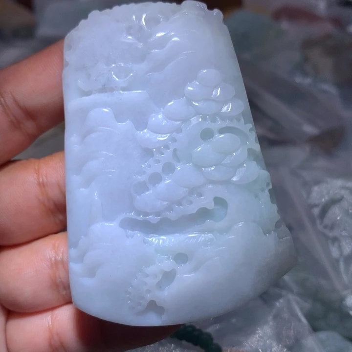 翡翠未镶嵌颈饰保真天然A货翡翠