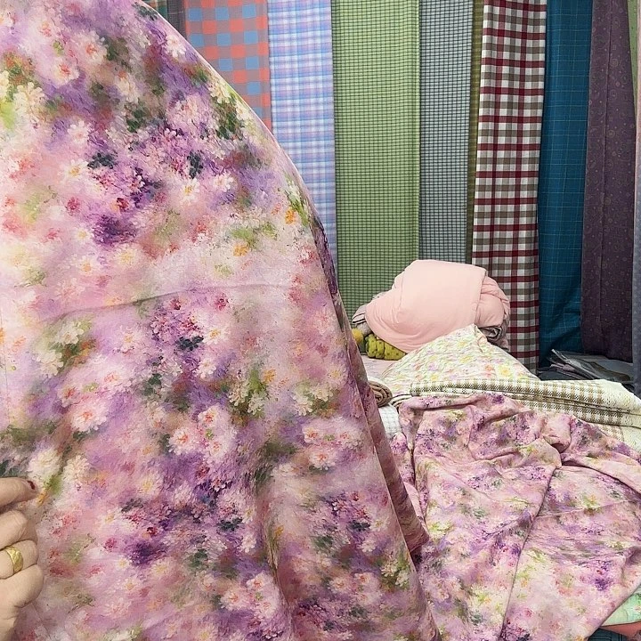 棉莫代尔纤维云锦缎花海凉凉被