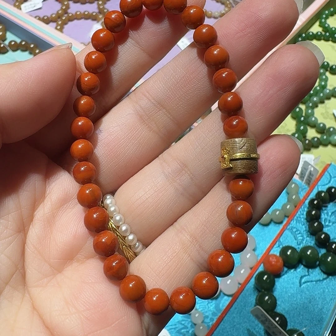 南红玛瑙未镶嵌手链