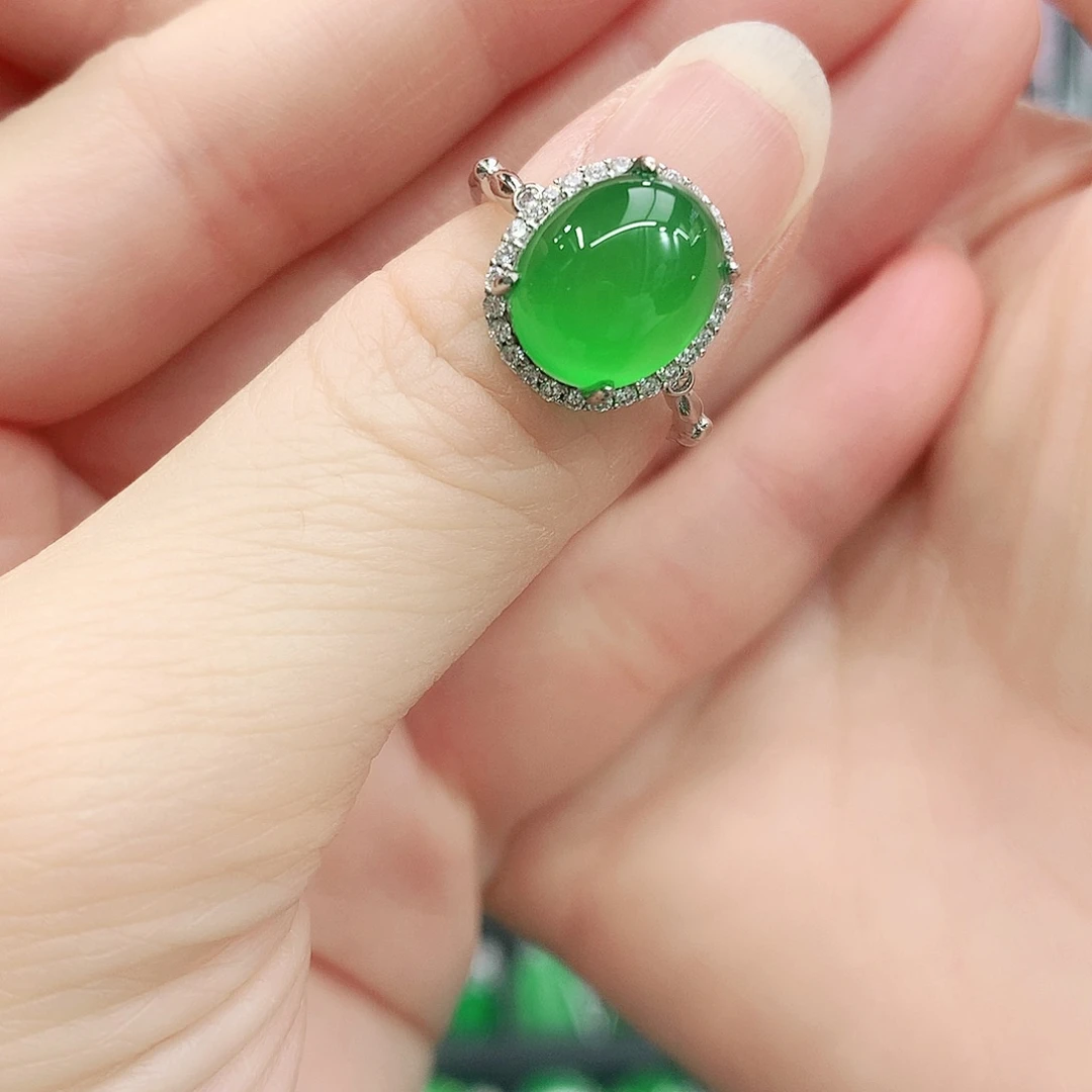 银S925镶嵌戒指玛瑙/玉髓