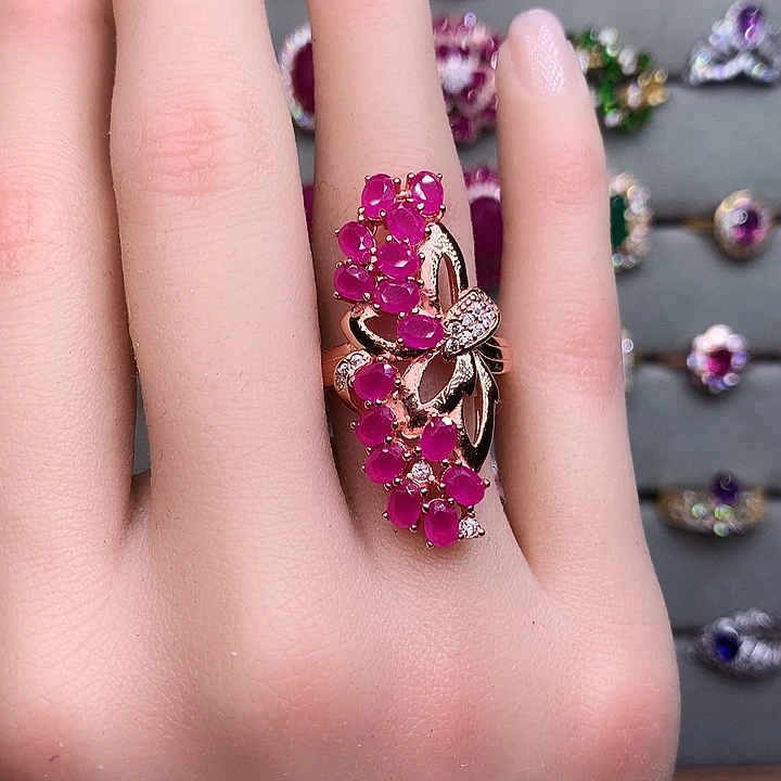 银S925镶嵌红宝石戒指