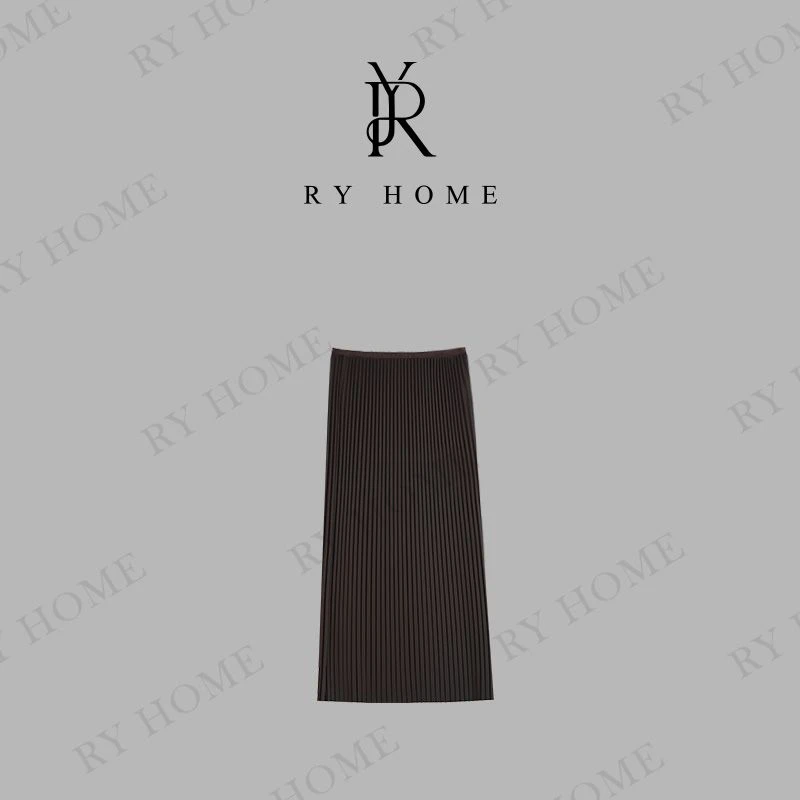 【容雨RYHOME】新款针织A字百褶裙253Q1405