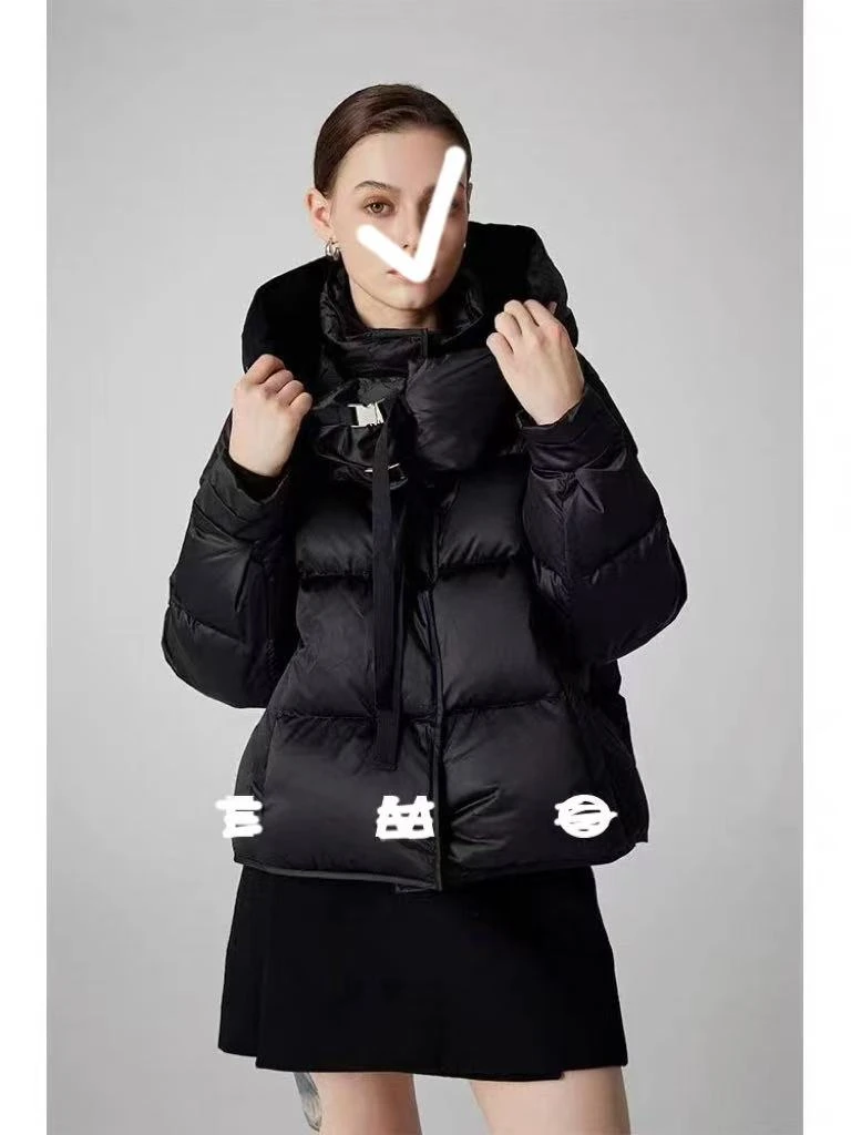 2024冬季新款吸铁扣气质鹅绒羽绒服外套C406