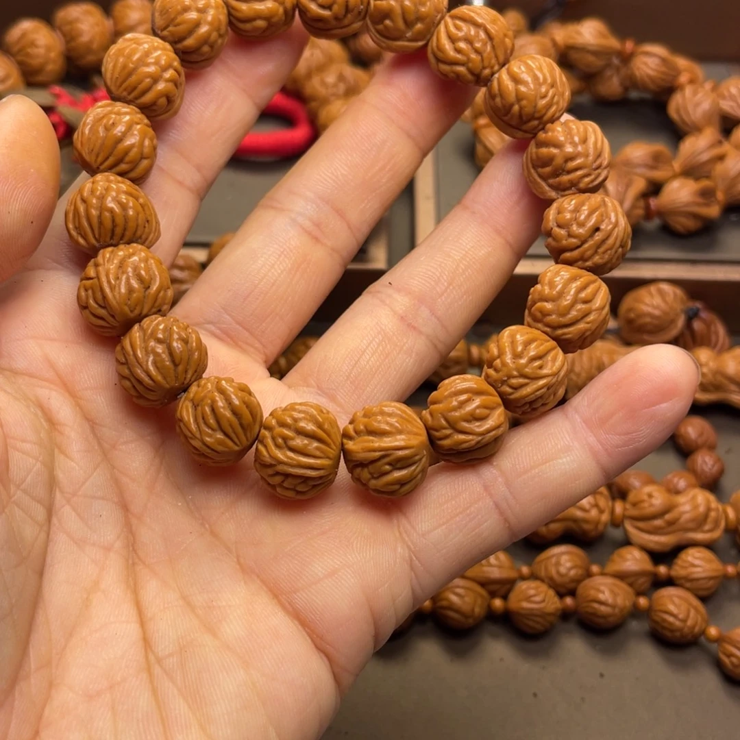 复***观桃核手串龙纹桃核33