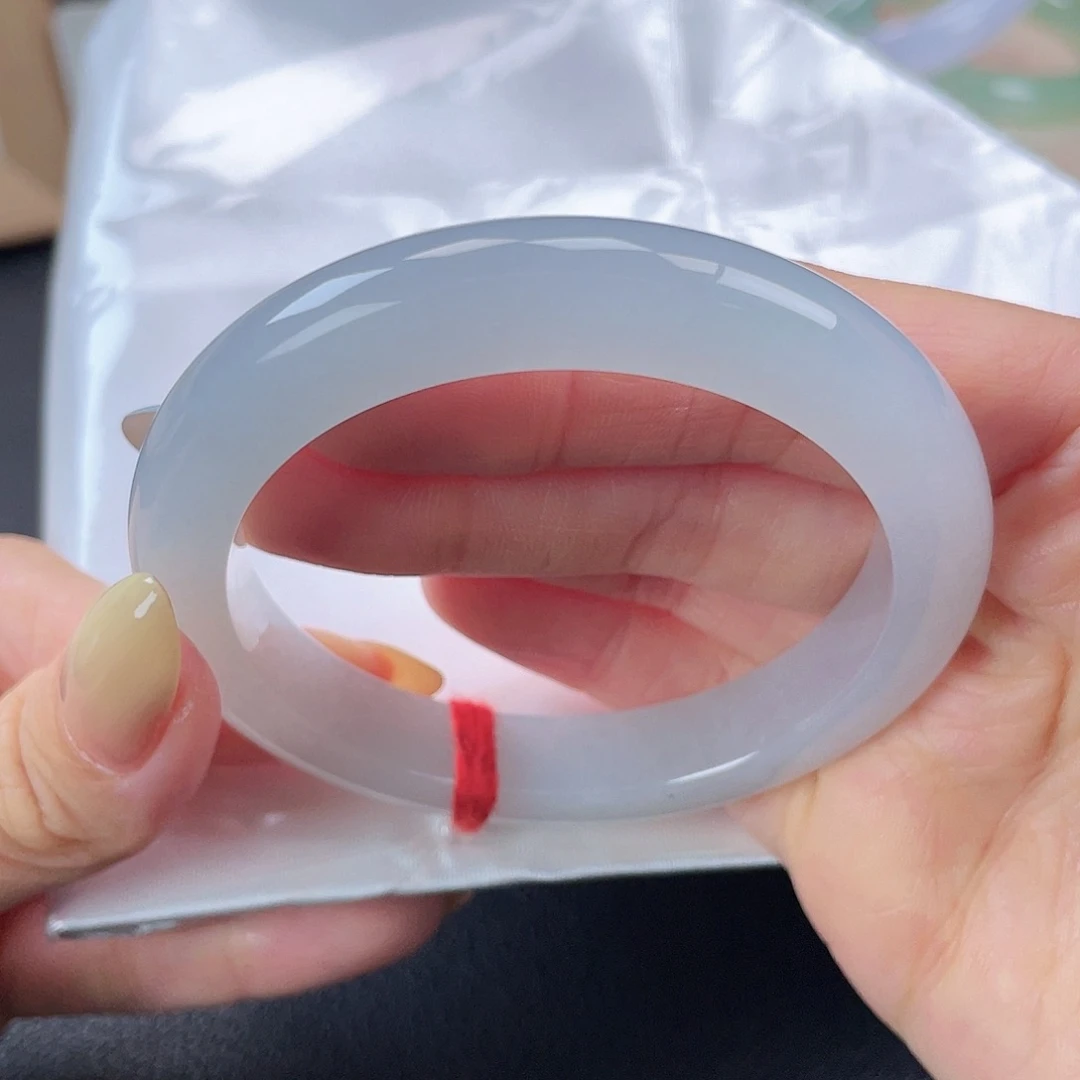 翡翠手镯未镶嵌5912-果冻蓝紫