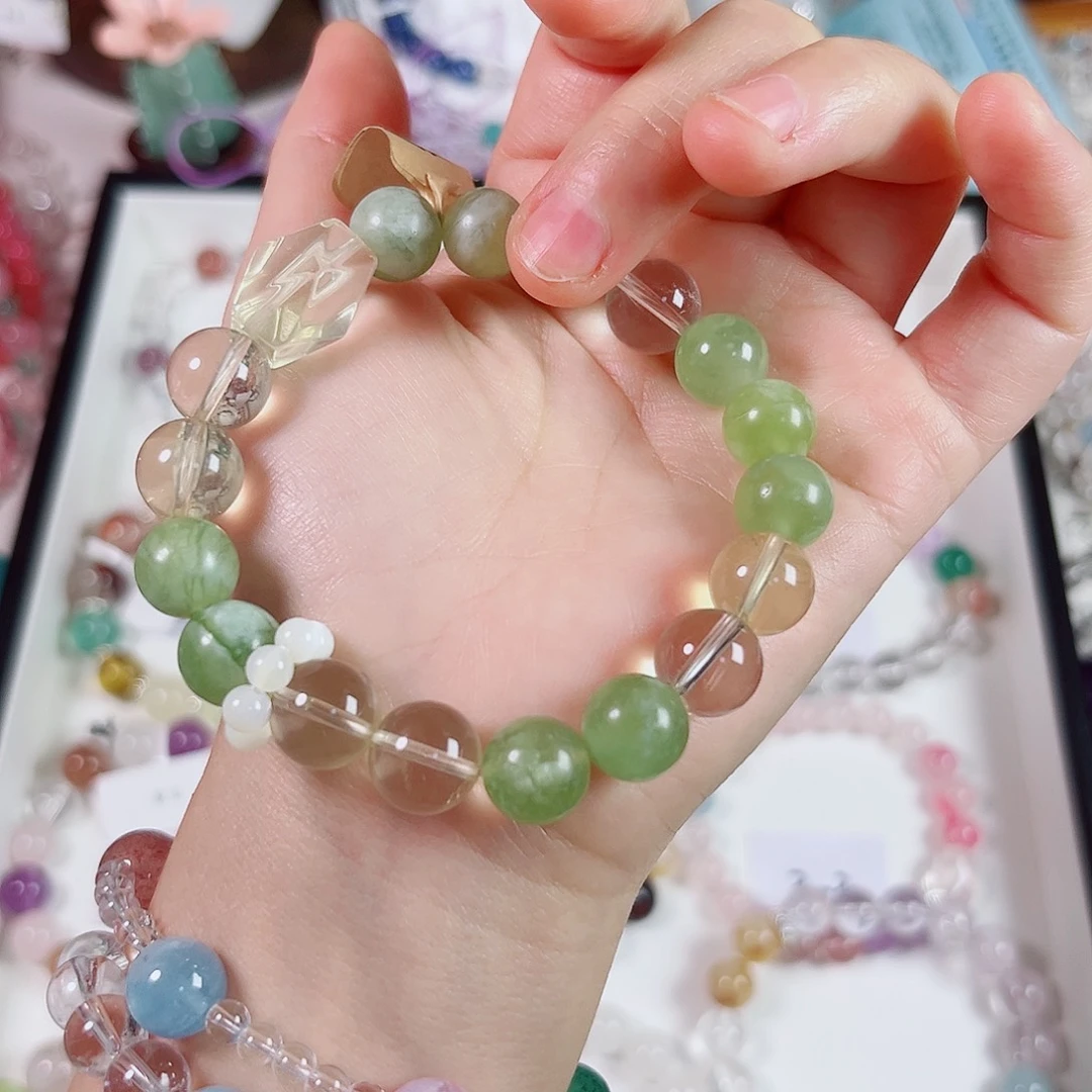 M***y水晶手链合金青提奶盖柠檬黄