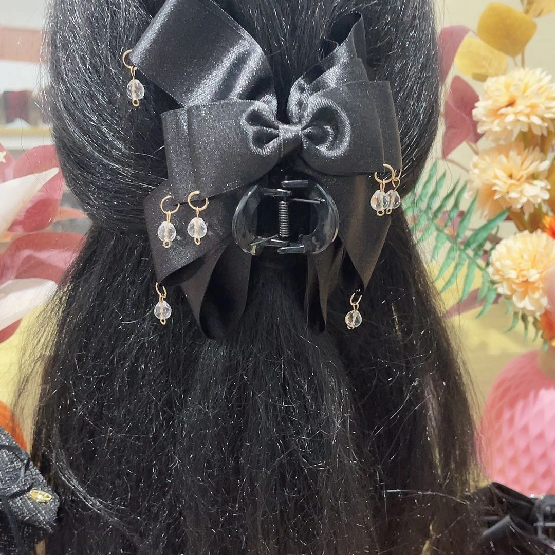 皮质铁合金蝴蝶结发夹