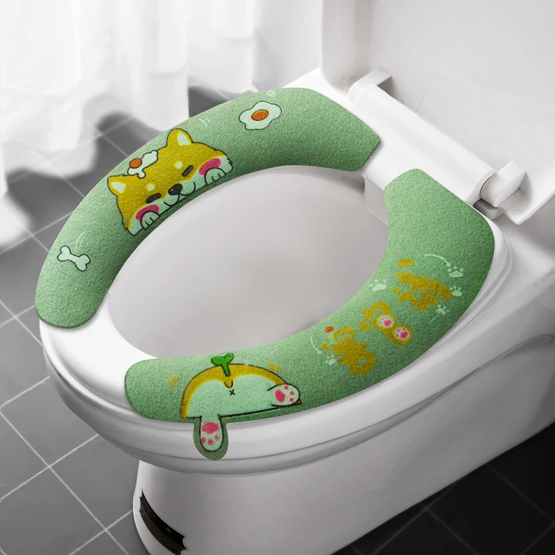家用夏季马桶坐垫四季通用提手马桶贴可水洗坐便套垫粘贴式马桶垫
