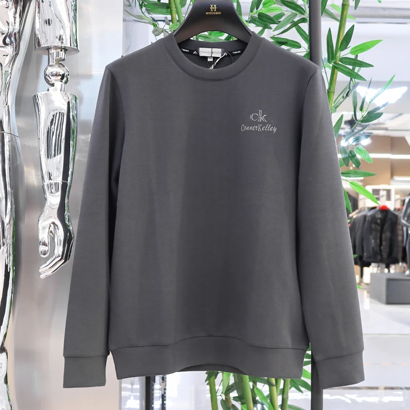 新品百搭男装尾货早秋柔软修身长袖卫衣K777