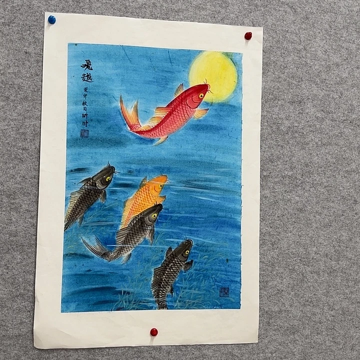 国画花鸟等图案为一体而