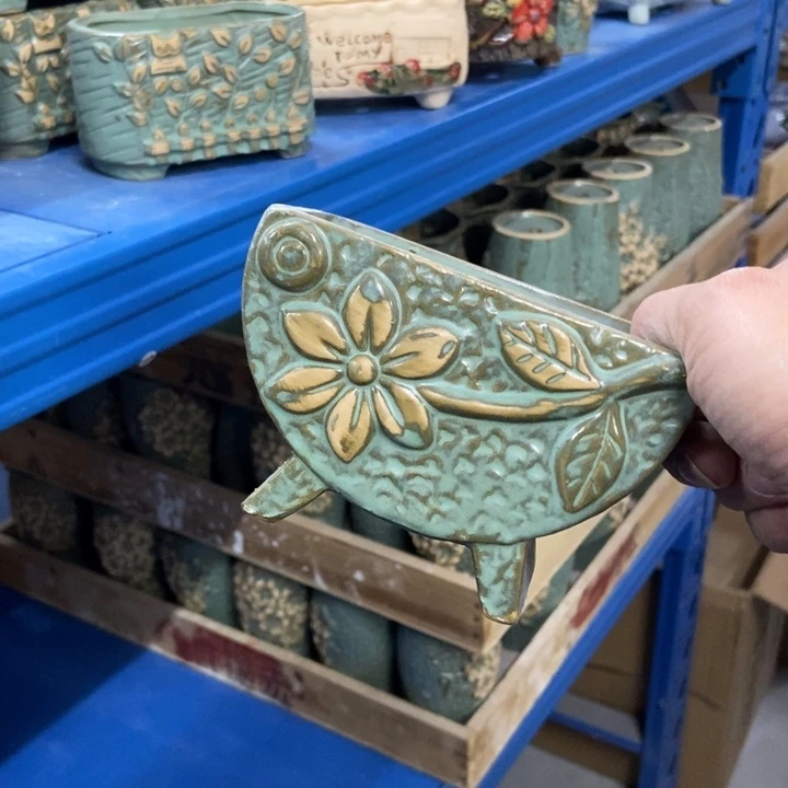 陶瓷花盆单场满9.9发12*6.5*8.5