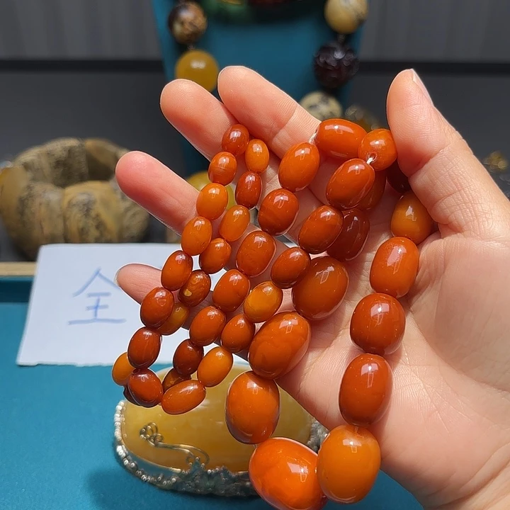 琥珀未镶嵌手链波兰设计款琥珀蜜蜡