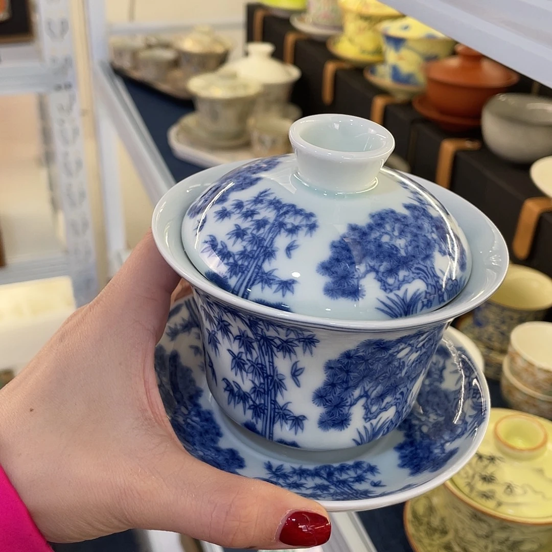 陶景德陶瓷盖碗茶具