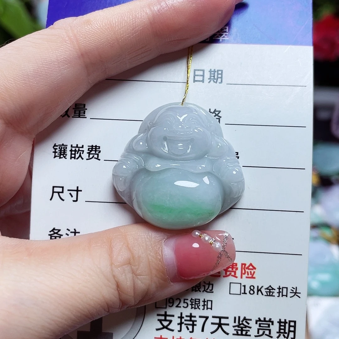 翡翠未镶嵌颈饰佛公18