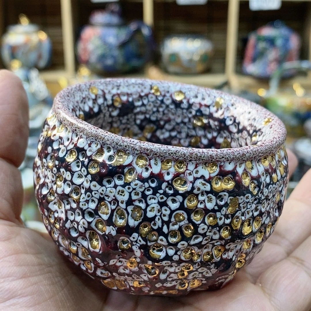 粗陶志野柴烧茶器