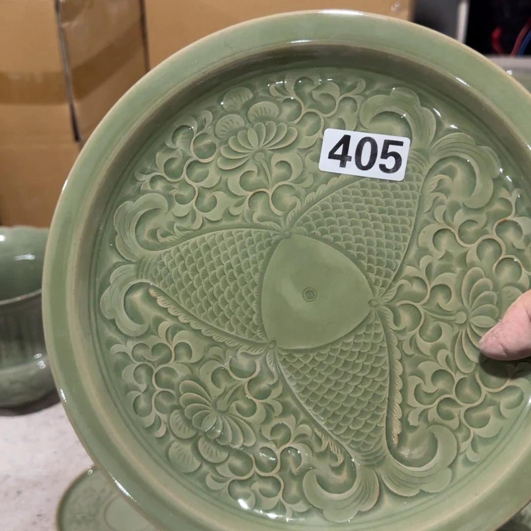 如***月耀州窑手工盘子瑕疵不退换