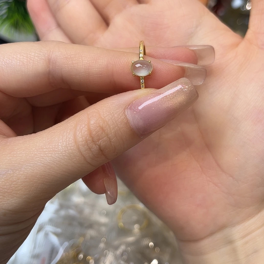 翡翠银S925镶嵌戒指