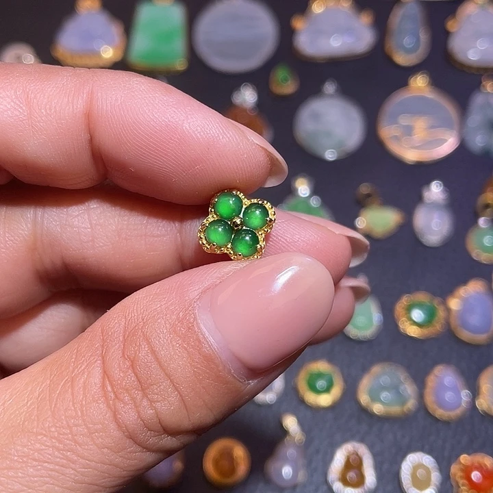 翡翠银S925镶嵌颈饰