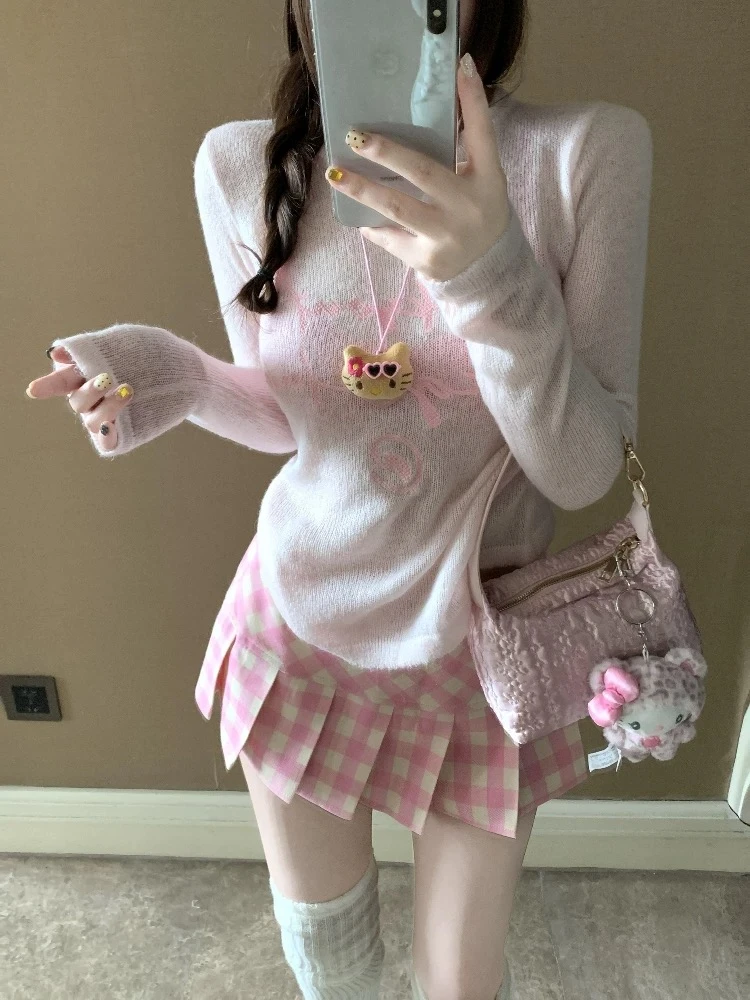 【小猪發財】显瘦针织辣妹小众四季不规则修身设计感高腰百搭打底