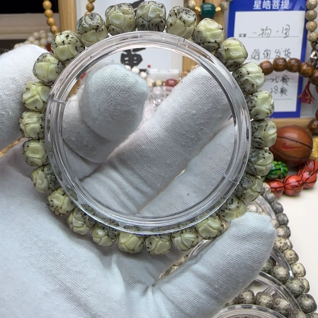 星月菩提手串手工雕刻玄甲