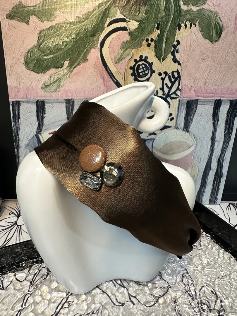 韩式复古高颅顶款发箍高级感真丝质感轻奢百搭头饰气质时尚头箍