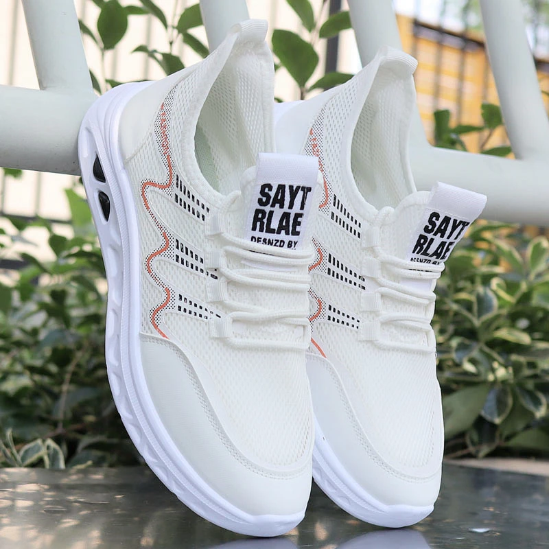 夏季镂空网面鞋透气男士小白鞋一脚蹬男鞋休闲运动潮鞋轻便洞洞鞋