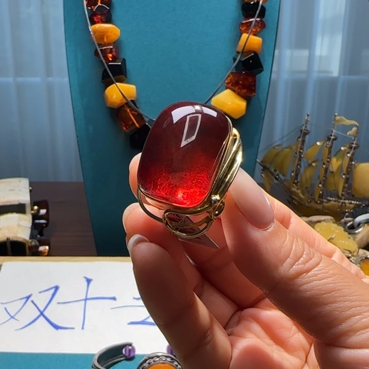 琥珀未镶嵌手链波兰设计款琥珀蜜蜡