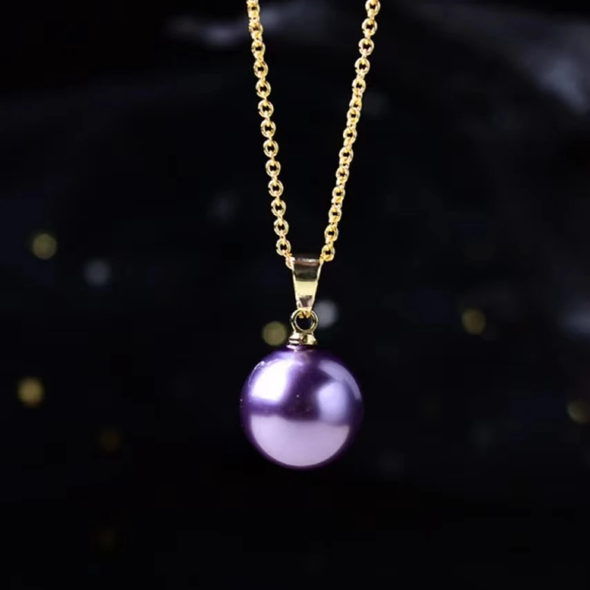 项链  紫色吊坠项链HH12MM