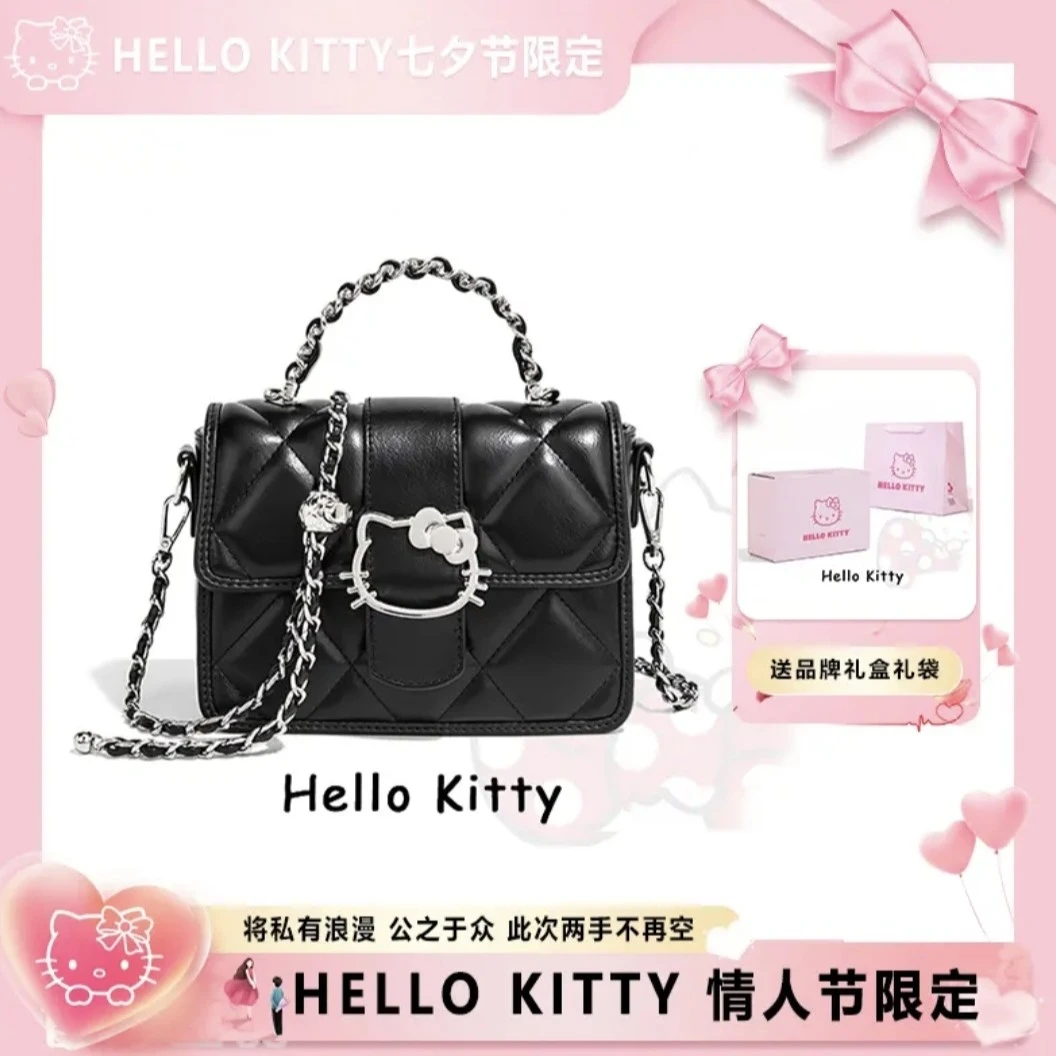 （竹霖文创）hello Kitty正品轻奢时尚潮流百搭单肩斜挎手提小方包