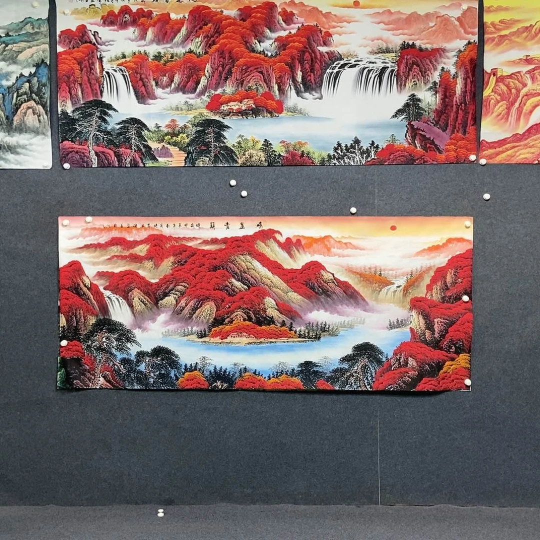 国画疯****8小八尺山水一副