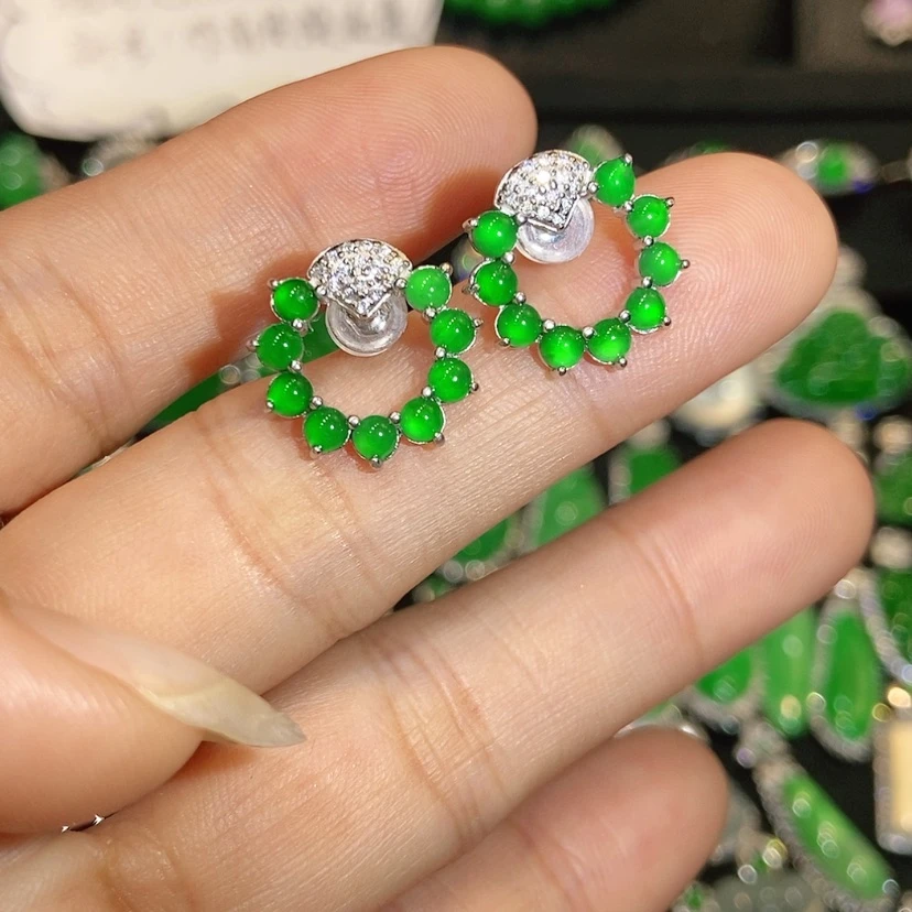 【闪购商品】翡翠未镶嵌耳饰天然翡翠