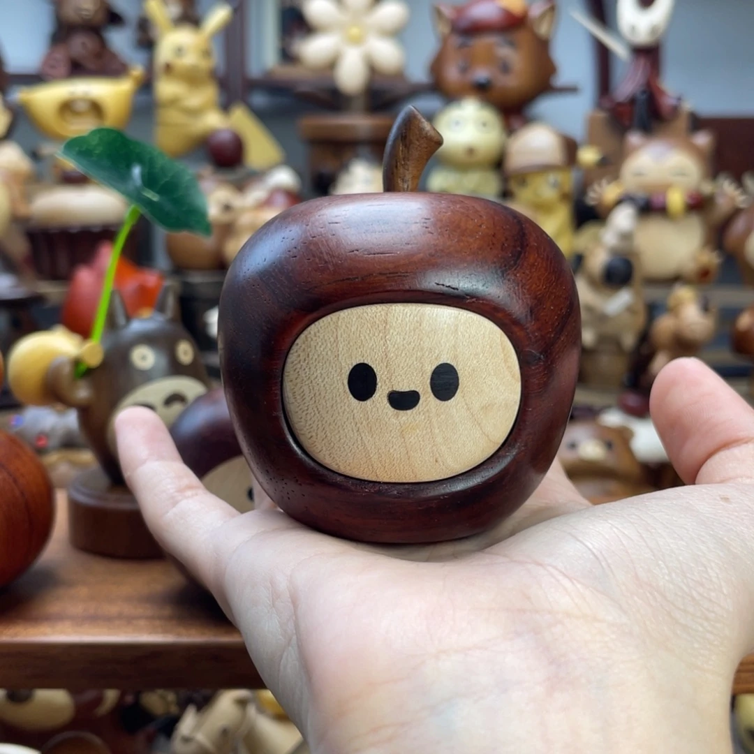 木平安果摆件花梨木