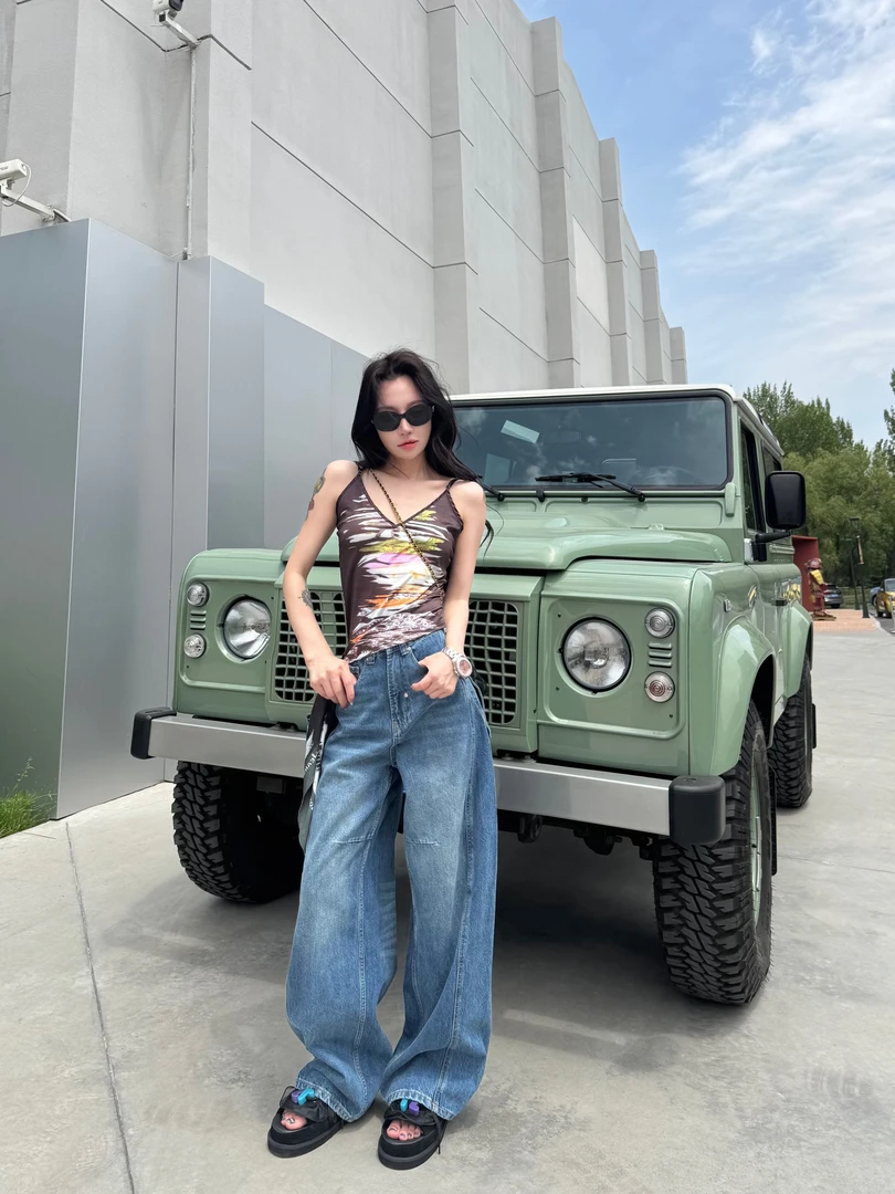 2356夏季修身吊带辣妹短款小众工字背心通勤新款爆款显瘦设计感