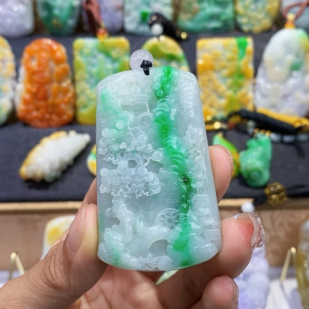 定制翡翠未镶嵌翡翠A货一物一证放漏价