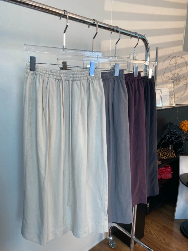 【LinLin】腰部抽绳丝棉四色半身裙4122