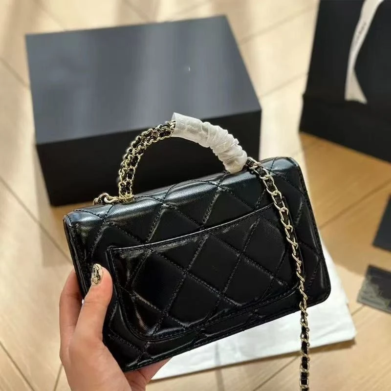 高级感小羊皮小香菱格麻花链条包女2025新款时尚百搭手提包